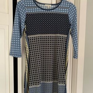 Synthetic dress.  Above the knee.